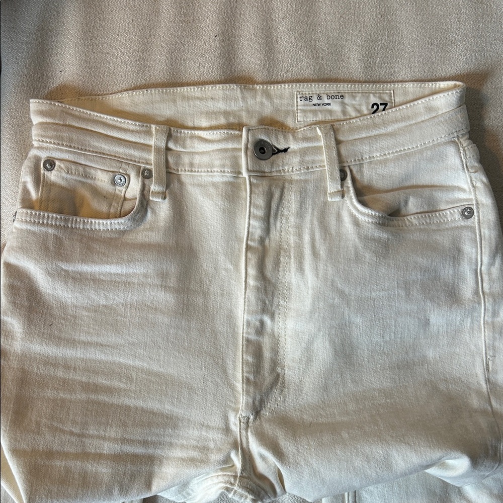 Rag & Bone Off-White Denim Pants